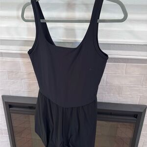 Athletic bubble bottom Black Sleeveless Jumpsuit